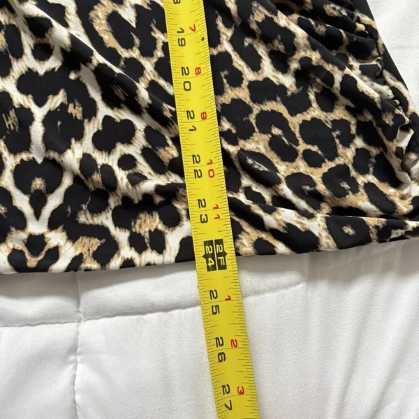 Chaus New York Womens Size Small‎ Cheetah Print Wrap Blouse 3/4 Sleeve Vintage - Image 5