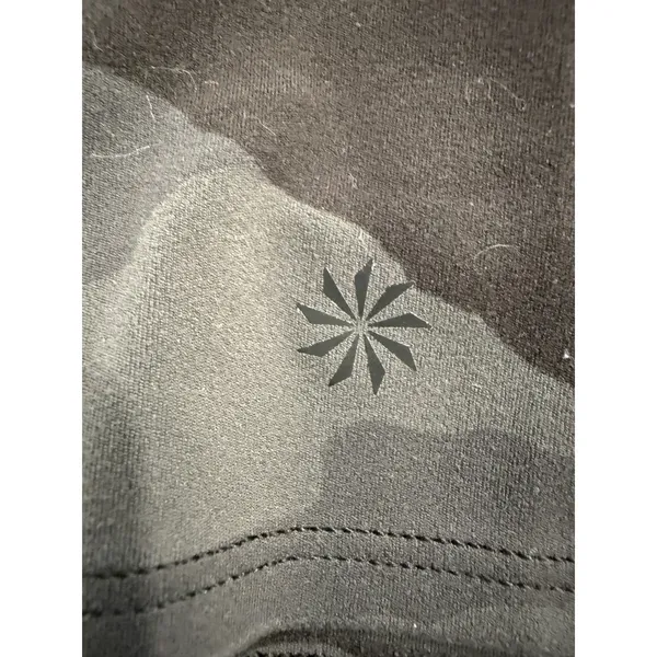 Athleta Conscious Crop Top Camo High Neck Sports Bra Tank Grey‎ Black Small 3661 - Image 5