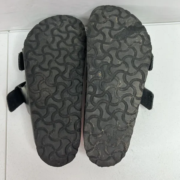 Birkenstock Arizona Size 37 US 6 6.5 Leather Sandals Anthracite Metallic Pewter - Image 12
