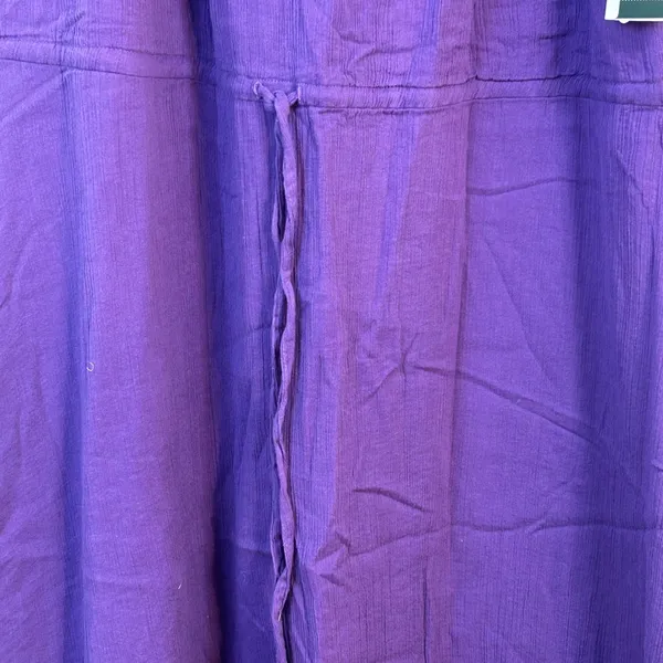 Lauren‎ Ralph Lauren Purple Cotton Gauze Maxi Dress Tie Neck 16 NEW - Image 7