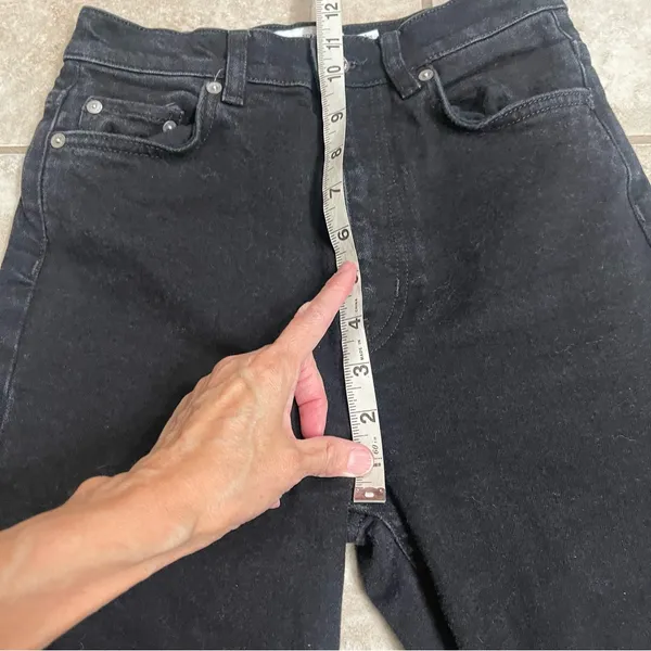& Other Stories‎ anthropology straight jeans High Waist Black Jeans Sz 26 x30 - Image 3