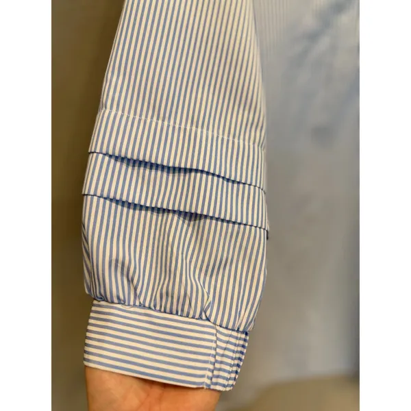 Simply Southern Blue White Striped Cover Up‎ Dress Coastal Beach Resort Tunic, M - Image 3