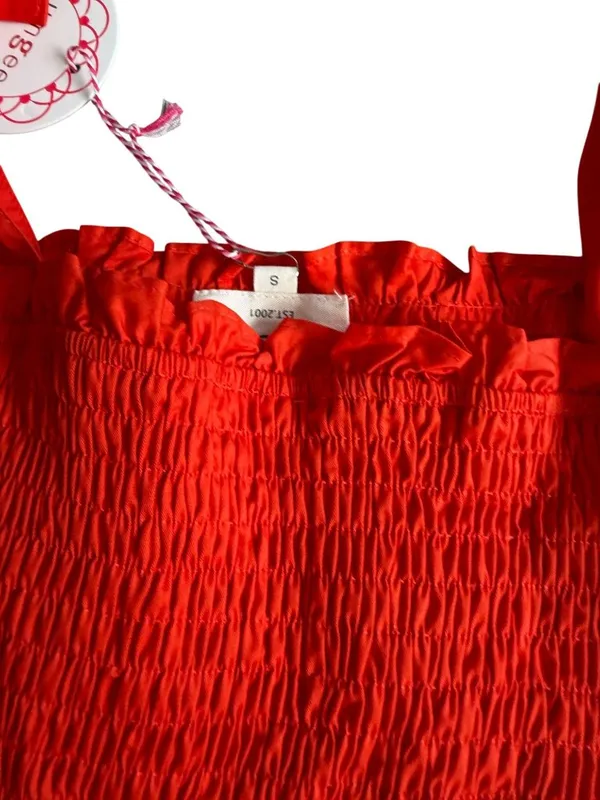 UMGEE Orange Eyelet Romper Size Small NEW NWT - Image 2