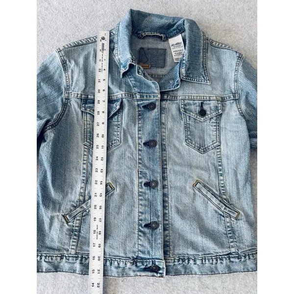 Levi's Levi Strauss Signature Women's Blue Denim Jacket Size Medium 8/10 Pockets - Image 6