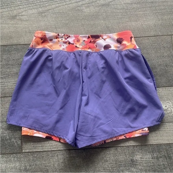 Tek Gear Size Medium Purple Athletic Activewear Shorts with Attached Spandex - Image 6