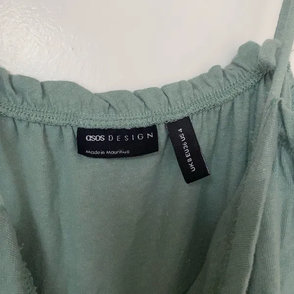 ASOS sage green ruffle sundress - Image 4