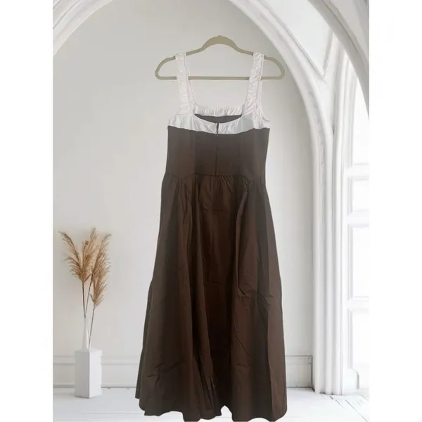 ✨MOON RIVER Two Tone Drop Waist Peakaboo Sz Large Dress✨ - Image 6