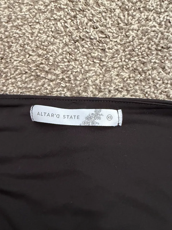 Remi Twist Front Top in Black | Altar'd State - Image 3