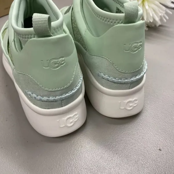Ugg Sneaker Glitter Chunky Mint Green Spellout Graphic Strap Shoe Womens Size 7 - Image 6