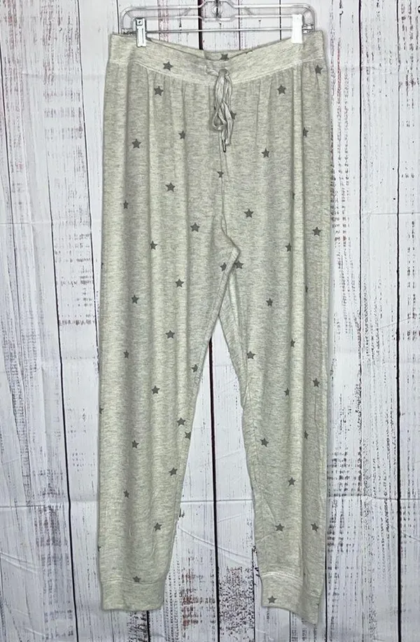 Star + Skye NWT Size 1X Gray Star Print 2 Pc. Pajama Set - Tank & Jogger Pants - Image 4