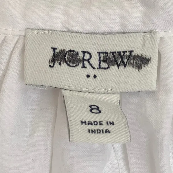 NWT J. Crew Factory Eyelet Collared Mini Shirtdress in‎ White BY515 - Image 8