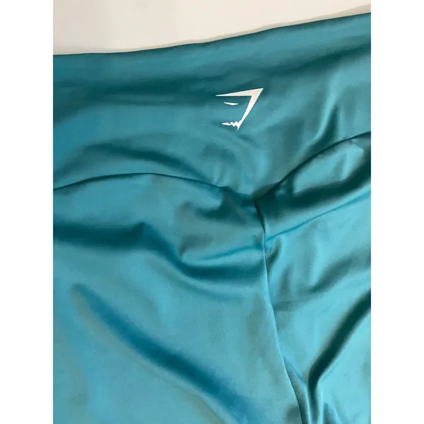 Gymshark Training High Waisted‎ Cropped Capri Leggings Teal Blue XXL B1A1U - Image 10