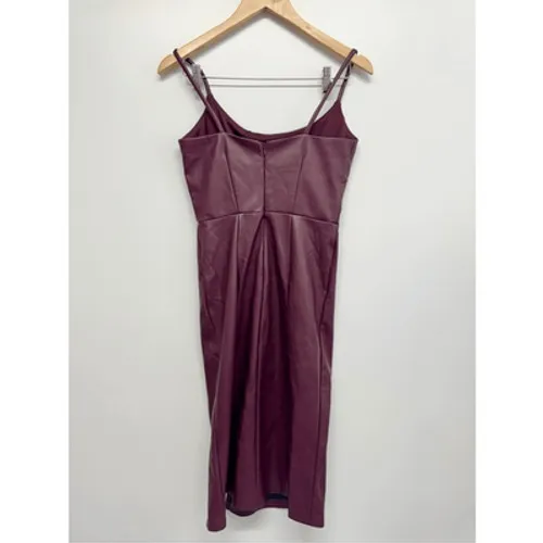 Steve Madden Mini Dress in‎ Cordovan Faux Leather Size 2 Sleeveless NWT - Image 7