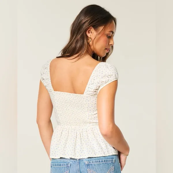 Hollister Sweetheart Peplum Top Size Medium NWT - Image 4