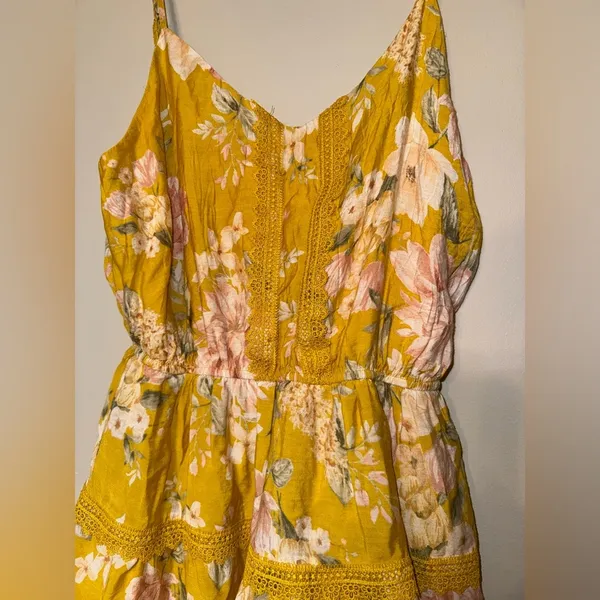 Blu Pepper Yellow Floral Print Dress - Image 4