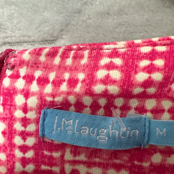 J.McLaughlin Shift Dress Catalina Cloth Pink Geometric Preppy Coastal Womens M‎ - Image 4