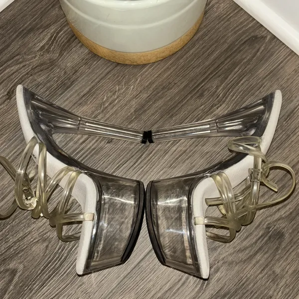 Ellie‎ Platform Clear Strap Heels - Image 4