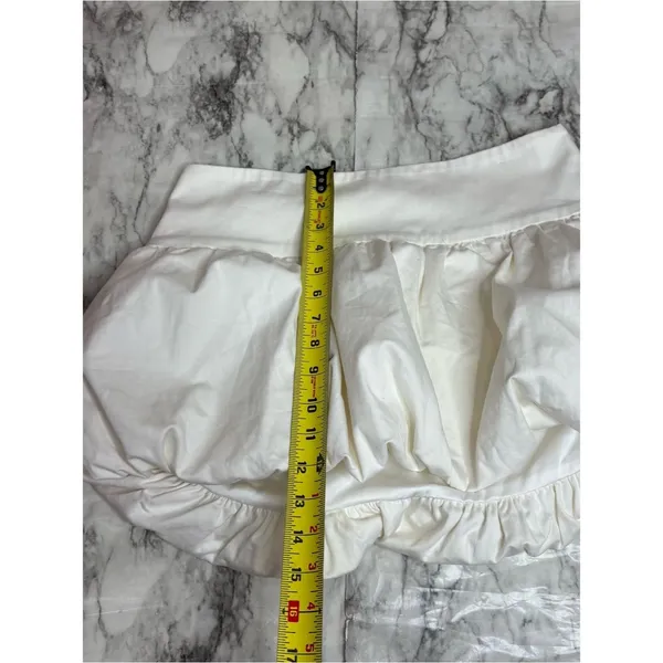 MAJORELLE White Luana Mini Skirt ivory size medium short club festival - Image 3