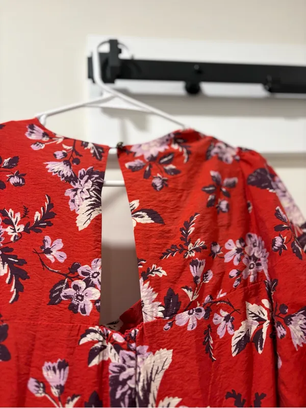 NWT Maeve by Anthropologie Red Floral Dress Size 2 - Image 9