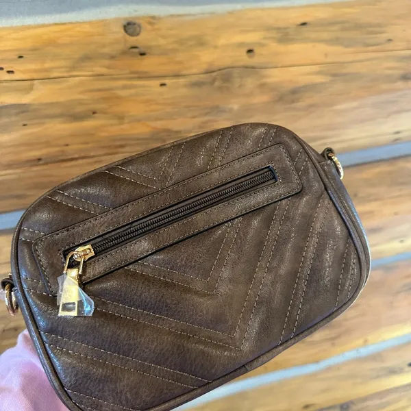 Bedicy Quilted Small Crossbody Purse Brown - Image 4