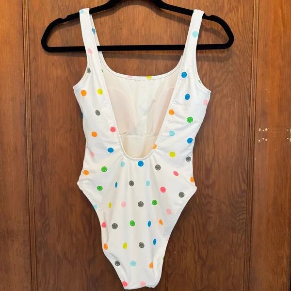 NWOT Aerie Smiley® Birthday‎ Scoop Cheekiest One Piece Swimsuit S - Image 3