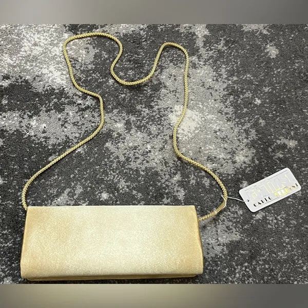 Vintage Carlo Fellini evening bag clutch purse Sunset Gold - Image 2