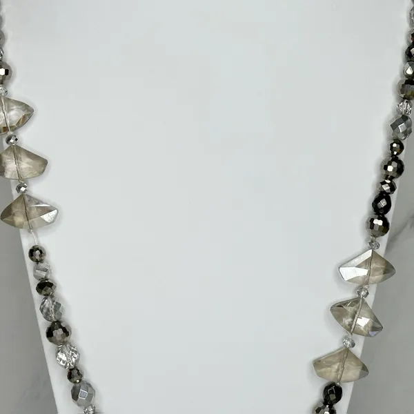 Chico's Metallic Beaded Long Statement Necklace ✨ - Image 5