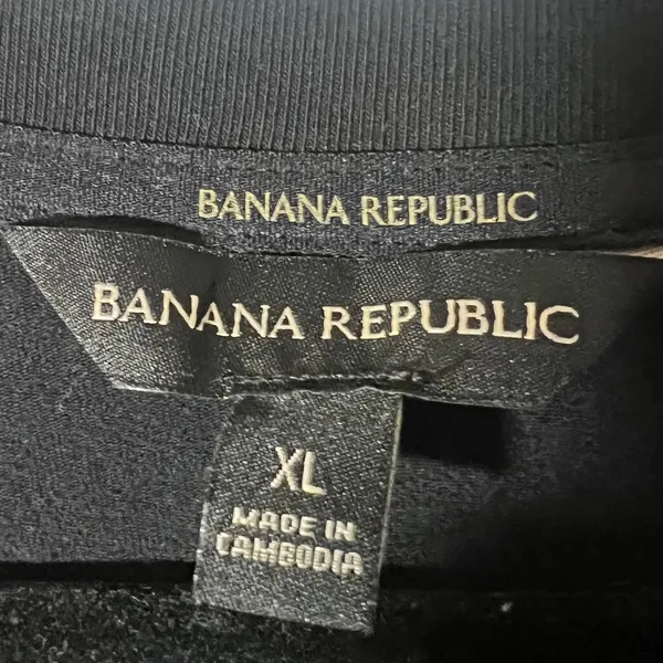 Banana Republic T-Shirt Dress Womens XL Black Pockets Cotton Office - Image 4