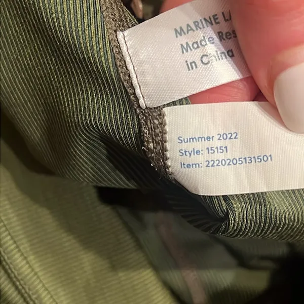 Marine Layer Studio Bike Shorts in Olive S - Image 5