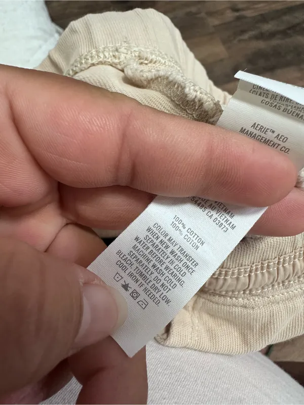 aerie Light Beige Drawstring Joggers for Women’s - Image 4