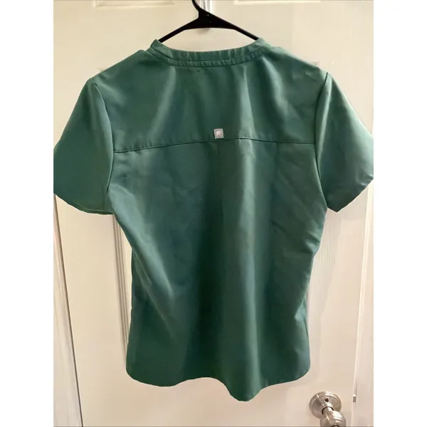 Fabletics Women's Scrub‎ Top Sz Sm Dark Green Nurse Doctor Hospital Shirt - Image 4