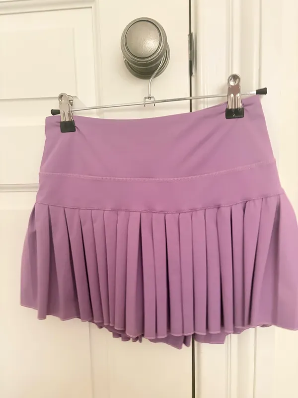Purple Gold Hinge Pleated Tennis Skirt - Image 2