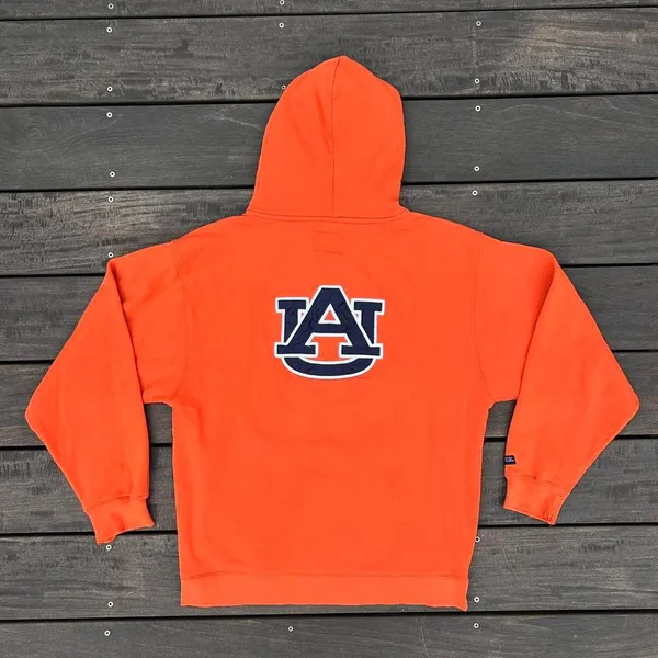 Vintage Orange Jansport Auburn Tigers Hoodie Sweatshirt Colligate Top - Image 5