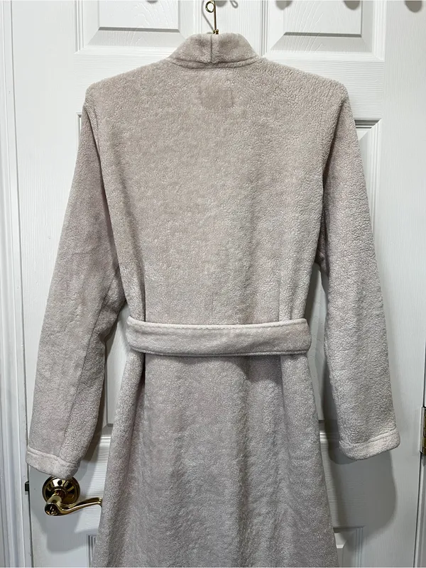 UGG Marlow Robe Moonbeam Oatmeal Size Large Long Length Plush Fleece Comfy - Image 5