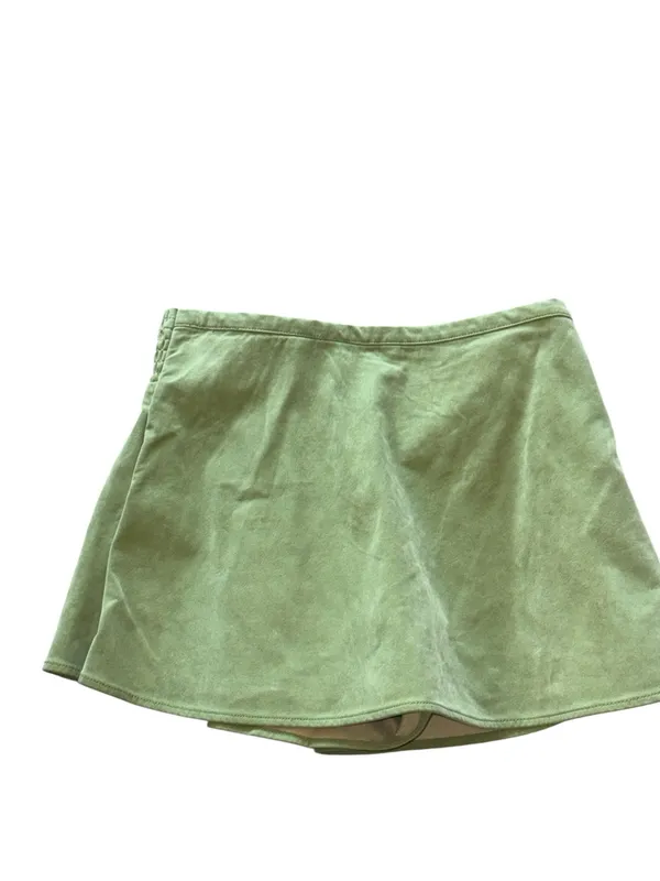 NWOT FREE PEOPLE X We The Free Paradise Found Suede Skort Going Green pocket XS - Image 10