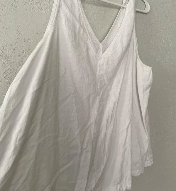Oversized white tank top Size XL - Image 3
