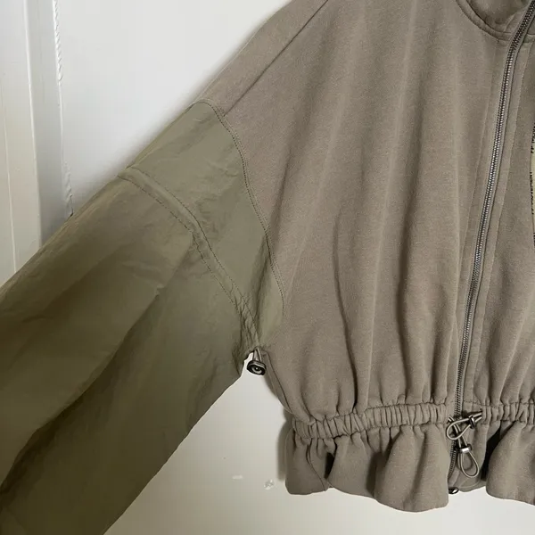 FREE PEOPLE- Movement From The Top Sweatshirt Olive Green Size M - Image 4