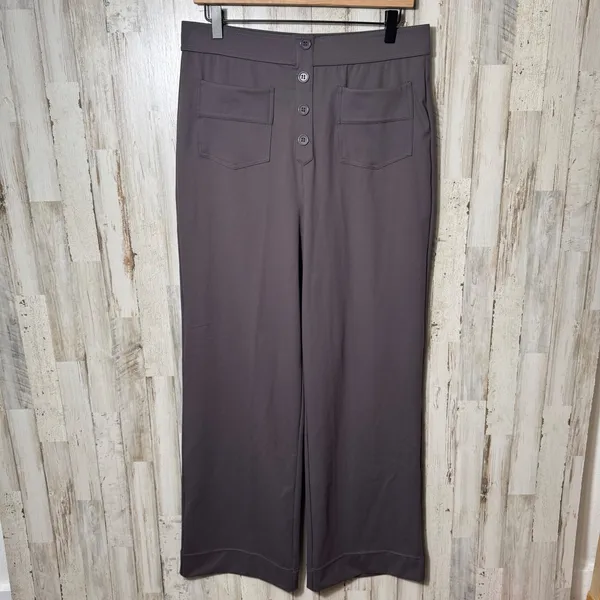 Halara‎ High Waisted Button Pocket Straight Leg Casual Pants Womens Large NEW - Image 4