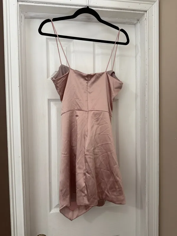 ZARA Dress Mini Satin Pink - Image 3