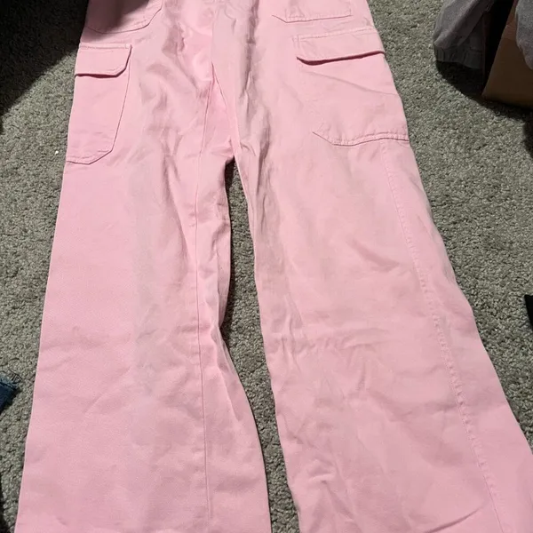 Zara bubblegum pink cargo jeans‎ 6 - Image 5