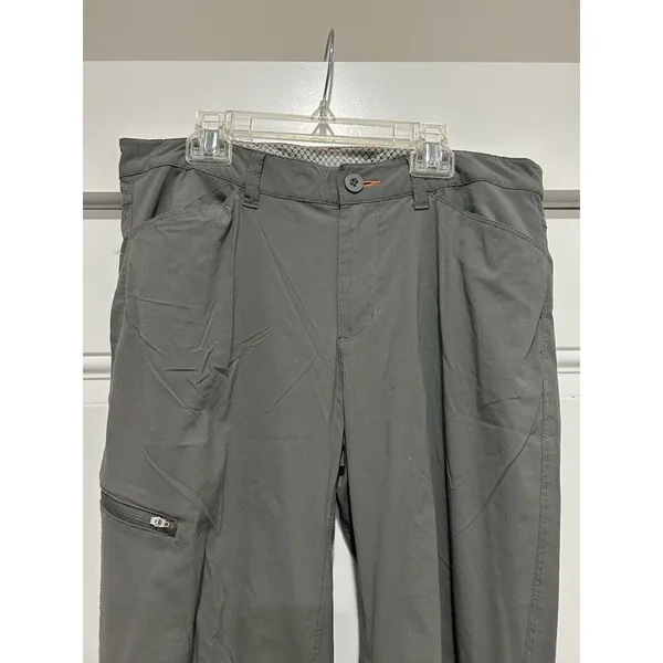Orvis Womens Hiking Outdoor Straight Pants Sz 10 Gray Roll Hem Stretch Quick Dry - Image 2