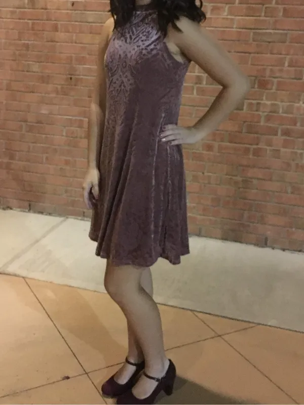 Mudd Sleeveless Burnout Velvet Dress - Image 5