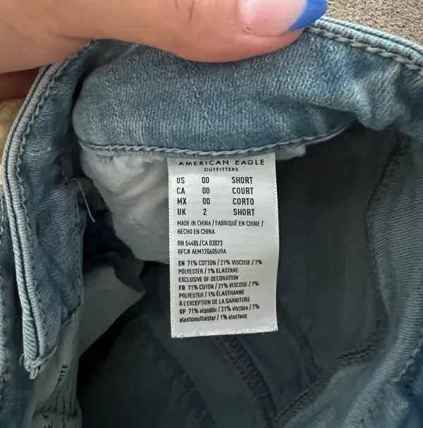 American Eagle Light Blue Jeans Short 00 - Image 4