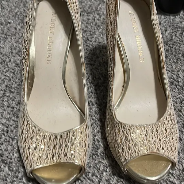 Audrey Brooke - Gold Sparkle Heels - 8 - Image 3