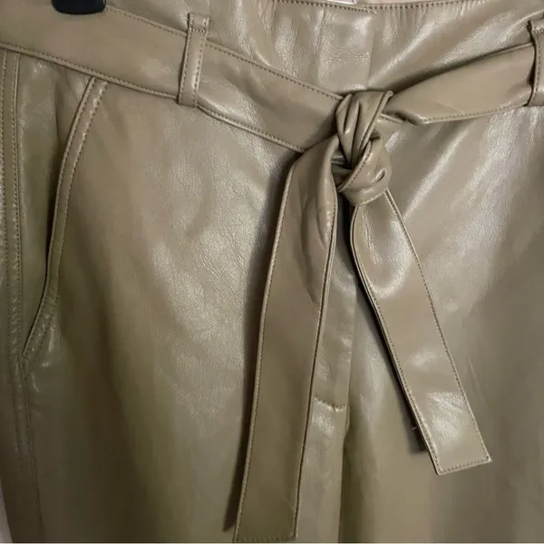 Aritzia Babaton Belted Vegan Leather Pant- Size 8 - Image 10