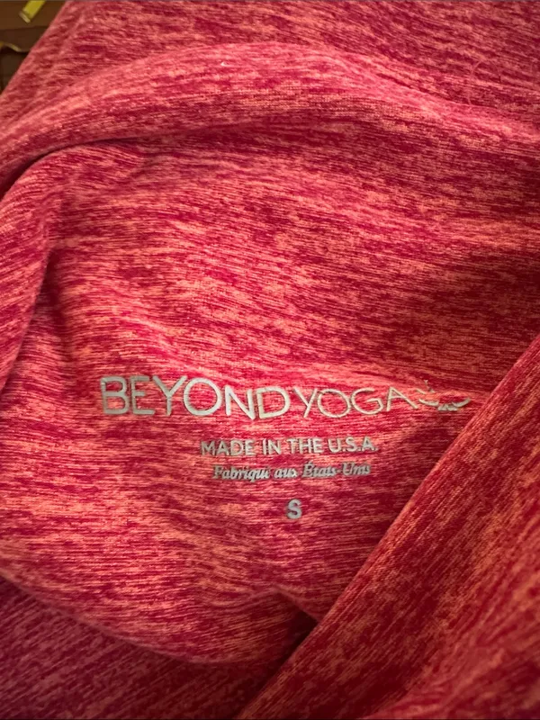Beyond Yoga Caught in the Midi Leggings Coral Space Dye Marled Butter Soft Small - Image 6