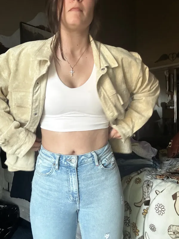 Suede fringe jacket Tan - Image 4