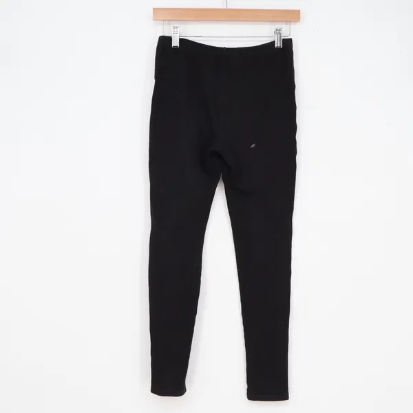 Black Stretch Leggings Elastic Waist Skinny Fit Casual Activewear Slim Size S/M - Image 3