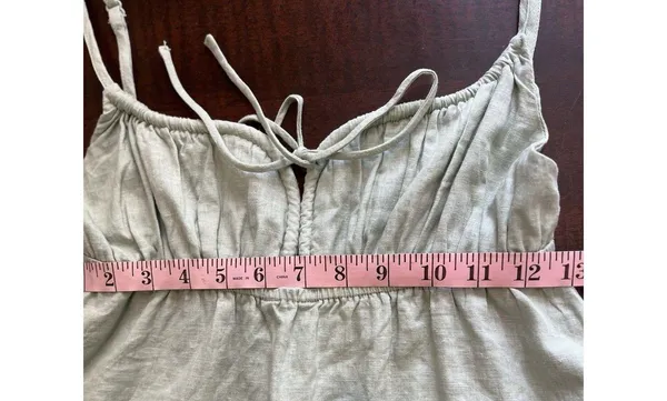 Princess Polly Of Love Mini Dress Sage Size 4 - Image 7
