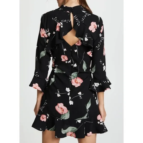 NWT MINKPINK Floriana Floral Cut Out Back Mini Dress Size Large - Image 2